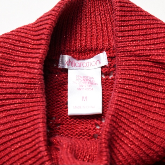 XHILARATION Red Christmas Sweater Vest Kids M - Picture 2 of 3